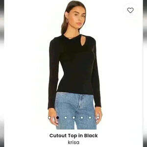 Krisa Cut out top black.  Ladies size m